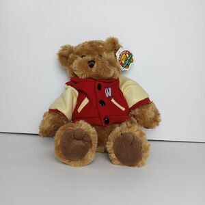 Chelsea Teddy Bear Co. 10" Traditional Bear Wearing A Bucky Badgers Jacket New